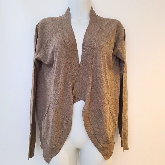 NWT GAP Brown Lightweight Open Cardigan L - Picture 1 of 7